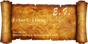 Eckert Ilona névjegykártya